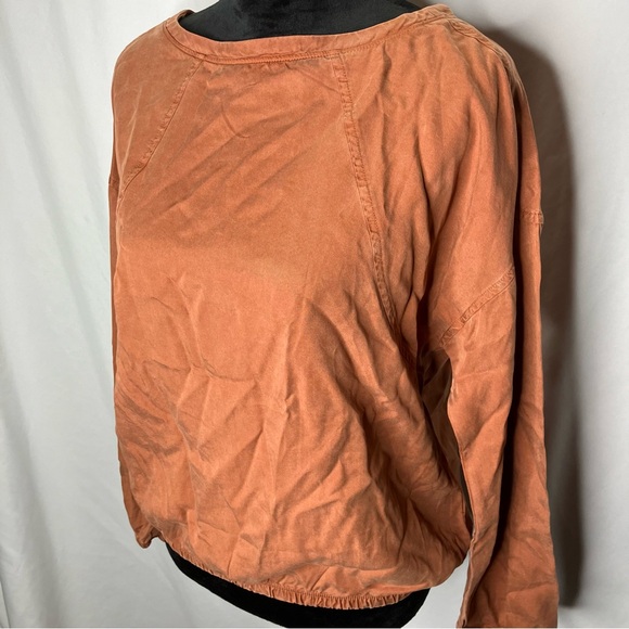 PrAna Lavender Bay Terracotta Long Sleeve Blouse with Cinched Cuffs NWT - Picture 10 of 15